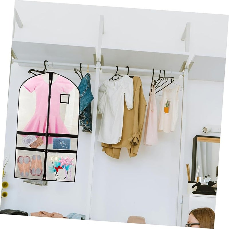 حقيبة تخزين ملابس الرقص من PVC من Ciieeo، غطاء ملابس مضاد للغبار للأطفال، حقيبة تعليق ملابس قابلة للتنفس - Image 3